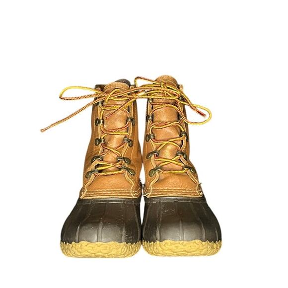 VTG L.L. BEAN GORE-TEX THINSULATE Hunting Womens Duck Boots Brown Leather SZ 7.5 - Picture 5 of 7